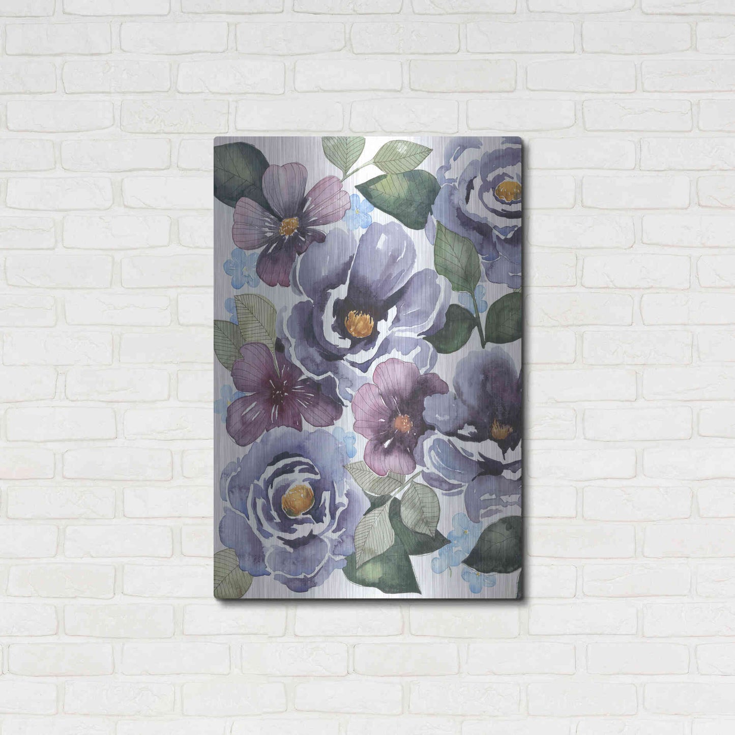 Luxe Metal Art 'Dancing Peonies I' by Grace Popp, Metal Wall Art,24x36