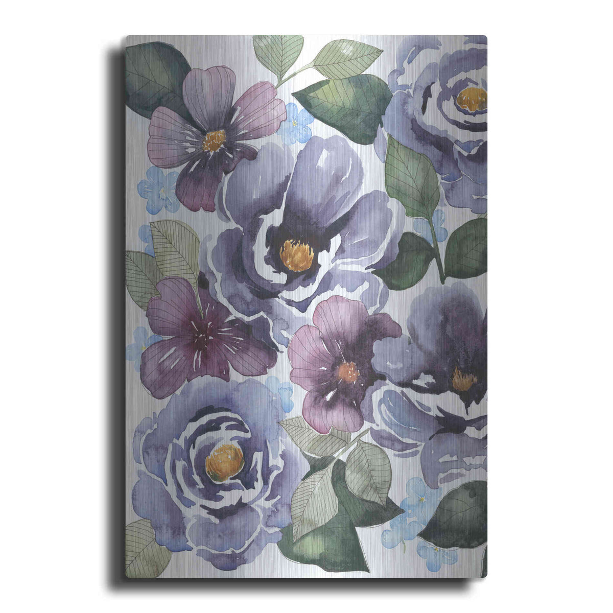 Luxe Metal Art 'Dancing Peonies I' by Grace Popp, Metal Wall Art