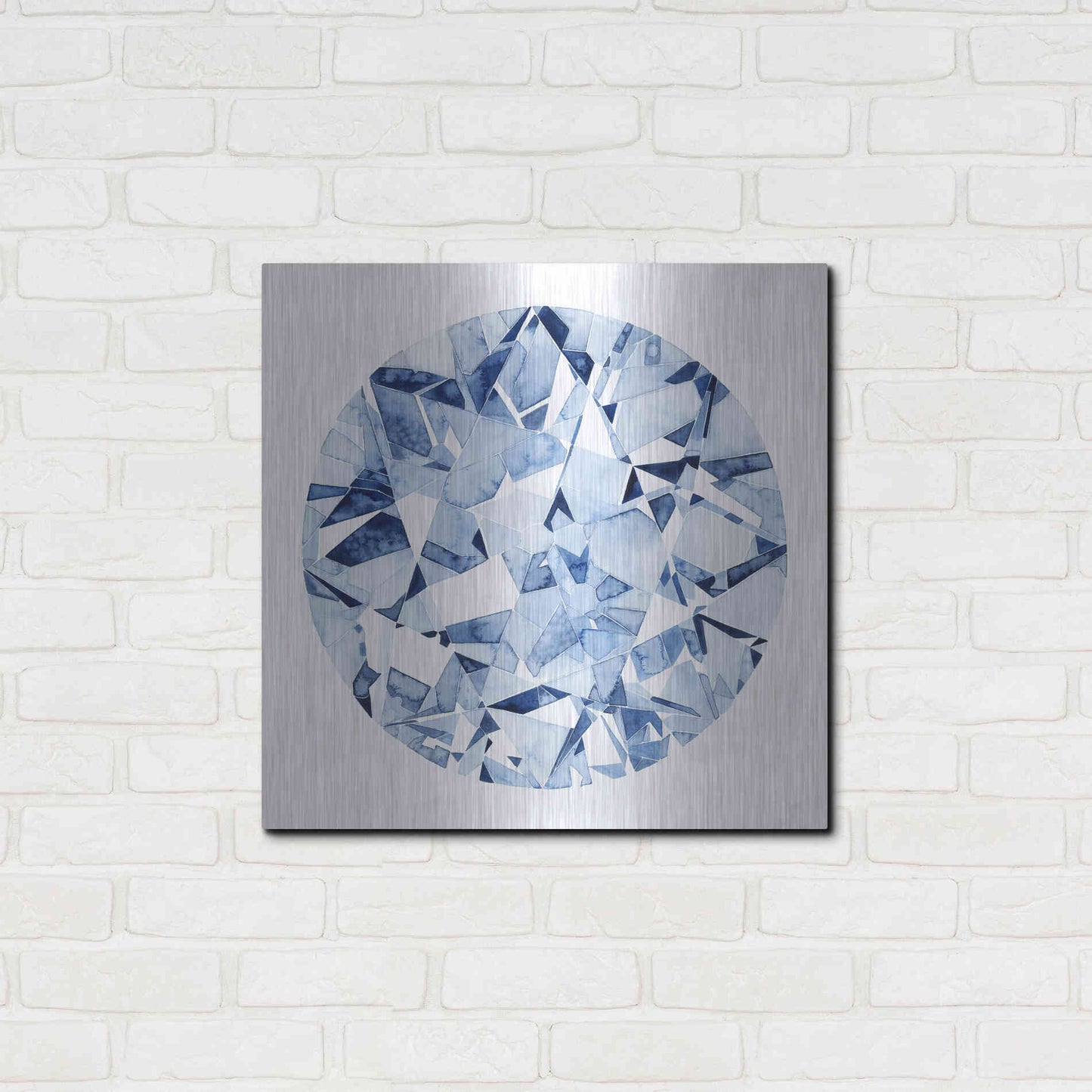 Luxe Metal Art 'Diamond Drops II' by Grace Popp, Metal Wall Art,24x24