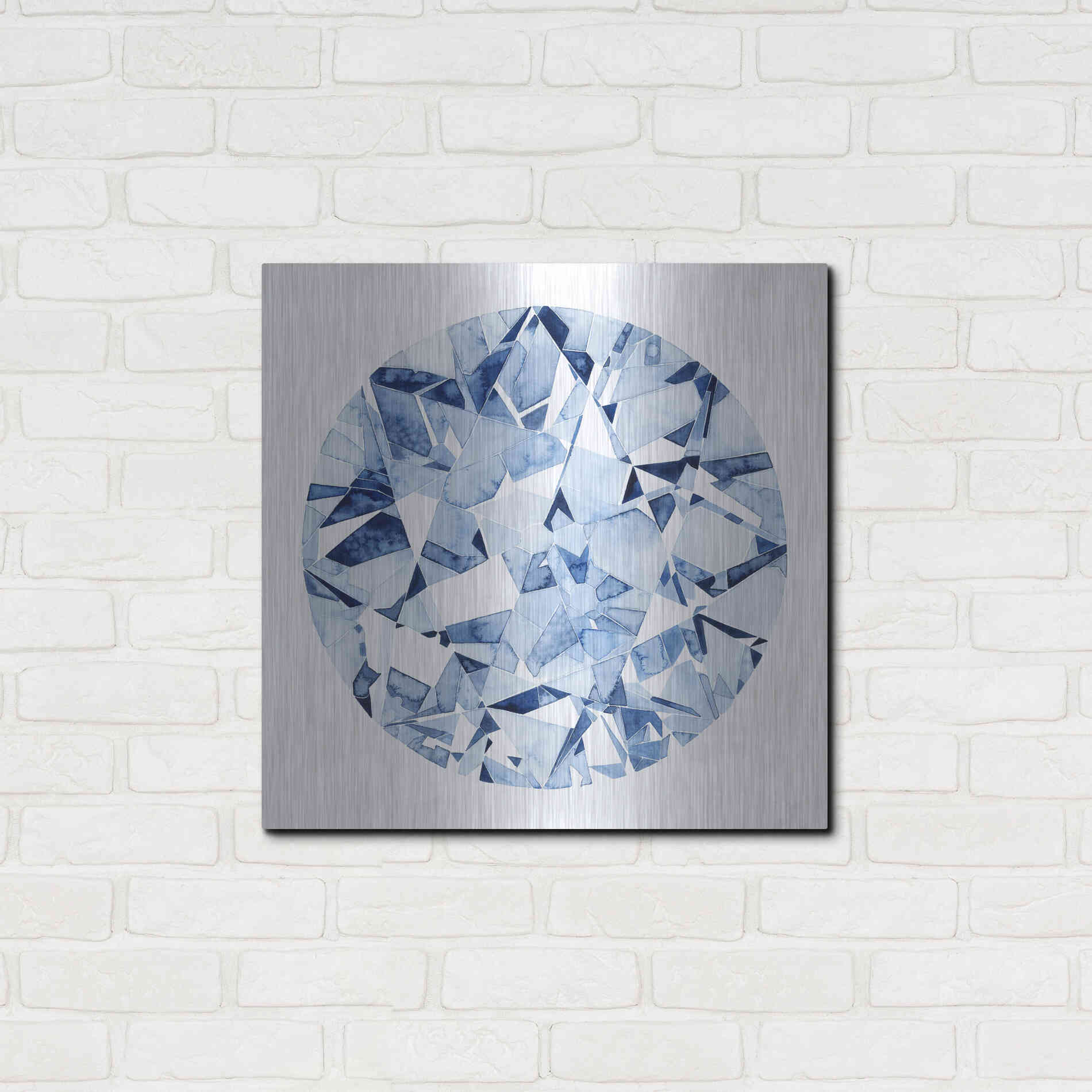 Luxe Metal Art 'Diamond Drops II' by Grace Popp, Metal Wall Art,24x24