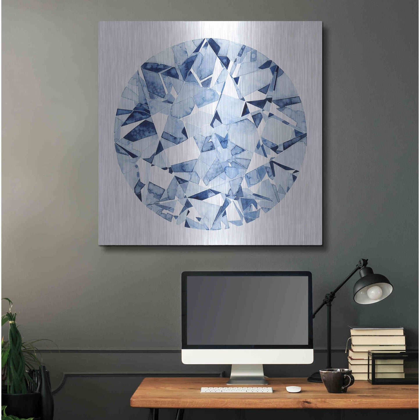 Luxe Metal Art 'Diamond Drops II' by Grace Popp, Metal Wall Art,36x36