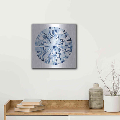 Luxe Metal Art 'Diamond Drops I' by Grace Popp, Metal Wall Art,12x12