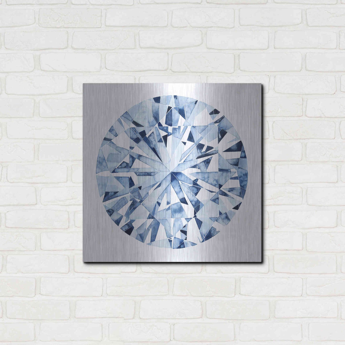 Luxe Metal Art 'Diamond Drops I' by Grace Popp, Metal Wall Art,24x24