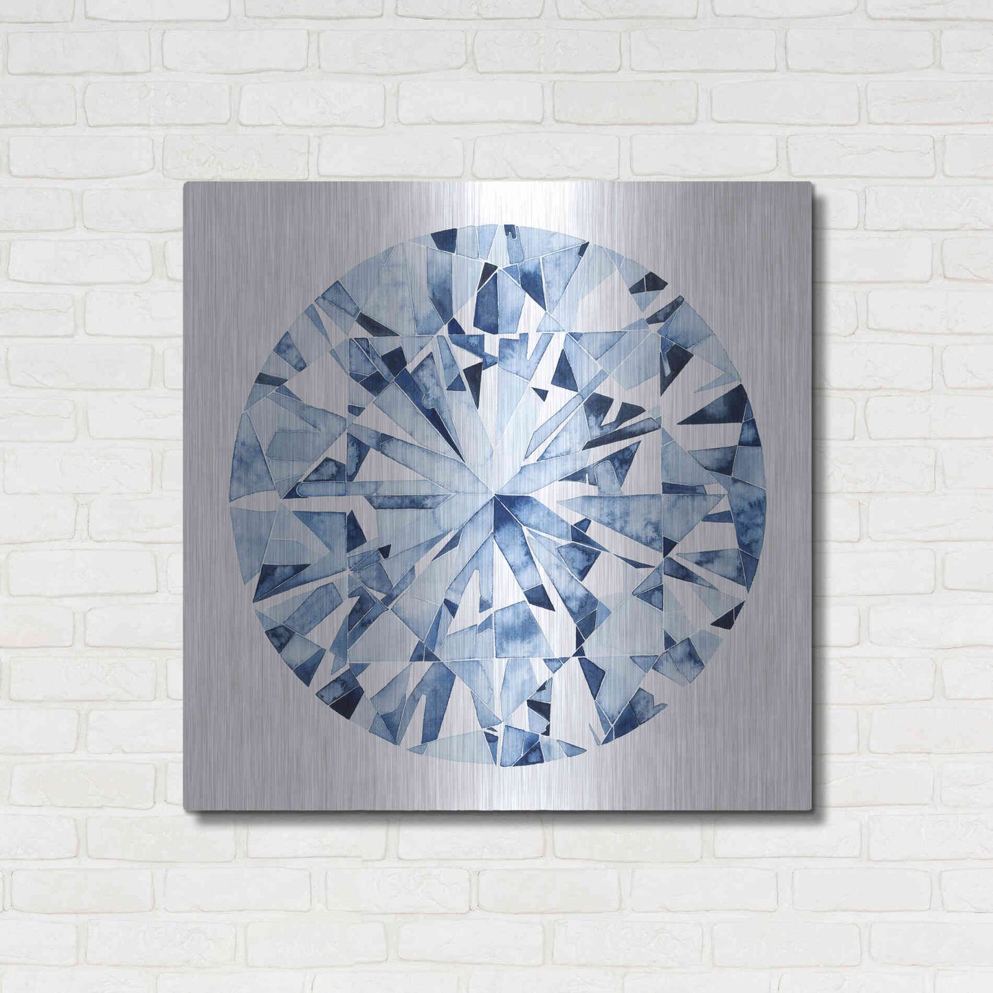 Luxe Metal Art 'Diamond Drops I' by Grace Popp, Metal Wall Art,36x36