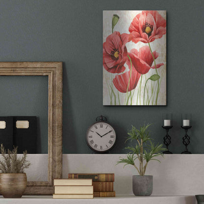 Luxe Metal Art 'Poised Poppy I' by Grace Popp, Metal Wall Art,12x16