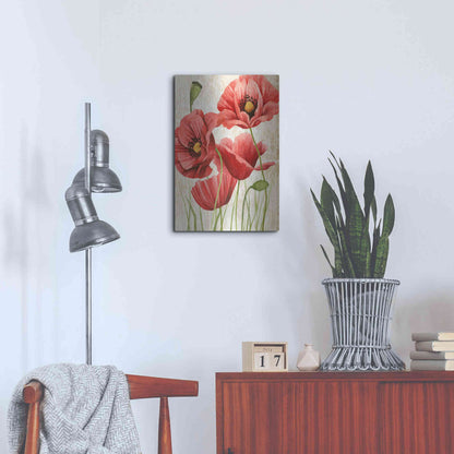 Luxe Metal Art 'Poised Poppy I' by Grace Popp, Metal Wall Art,16x24