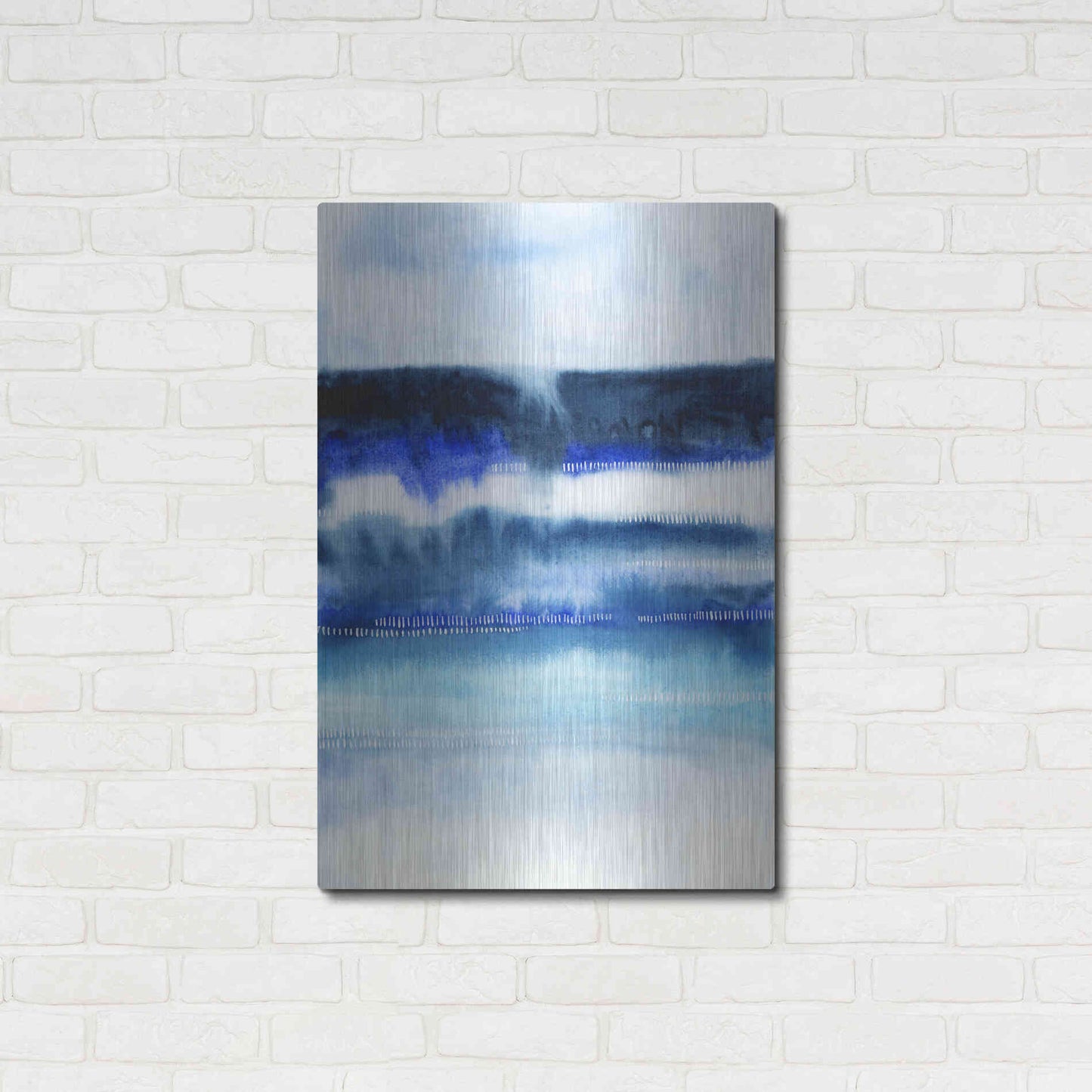 Luxe Metal Art 'Shorebreak Abstract I' by Grace Popp, Metal Wall Art,24x36