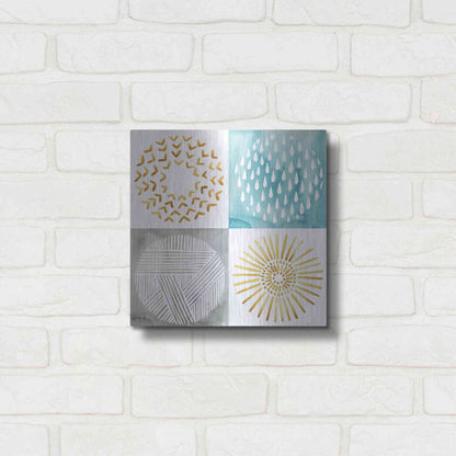 Luxe Metal Art 'Celestial Ring II' by Grace Popp, Metal Wall Art,12x12