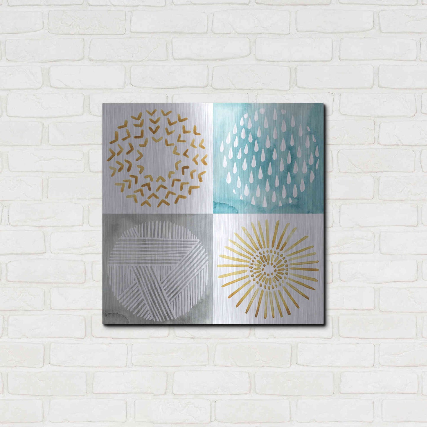 Luxe Metal Art 'Celestial Ring II' by Grace Popp, Metal Wall Art,24x24