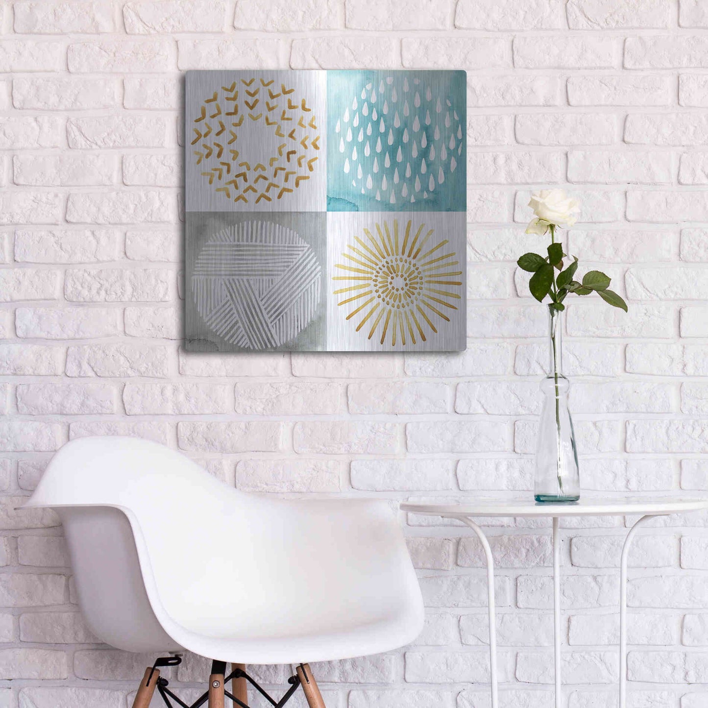 Luxe Metal Art 'Celestial Ring II' by Grace Popp, Metal Wall Art,24x24