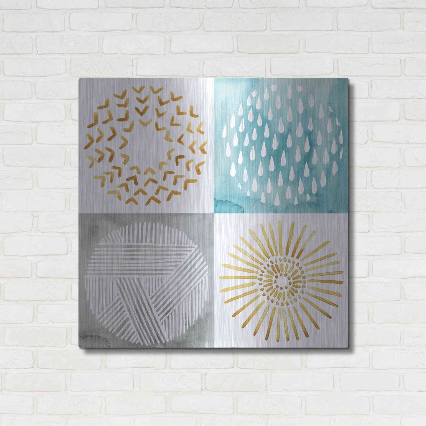 Luxe Metal Art 'Celestial Ring II' by Grace Popp, Metal Wall Art,36x36