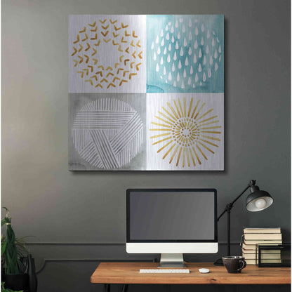 Luxe Metal Art 'Celestial Ring II' by Grace Popp, Metal Wall Art,36x36
