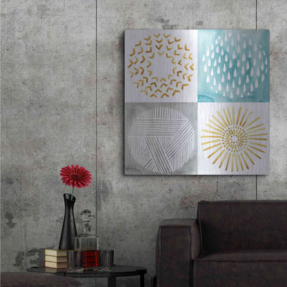 Luxe Metal Art 'Celestial Ring II' by Grace Popp, Metal Wall Art,36x36