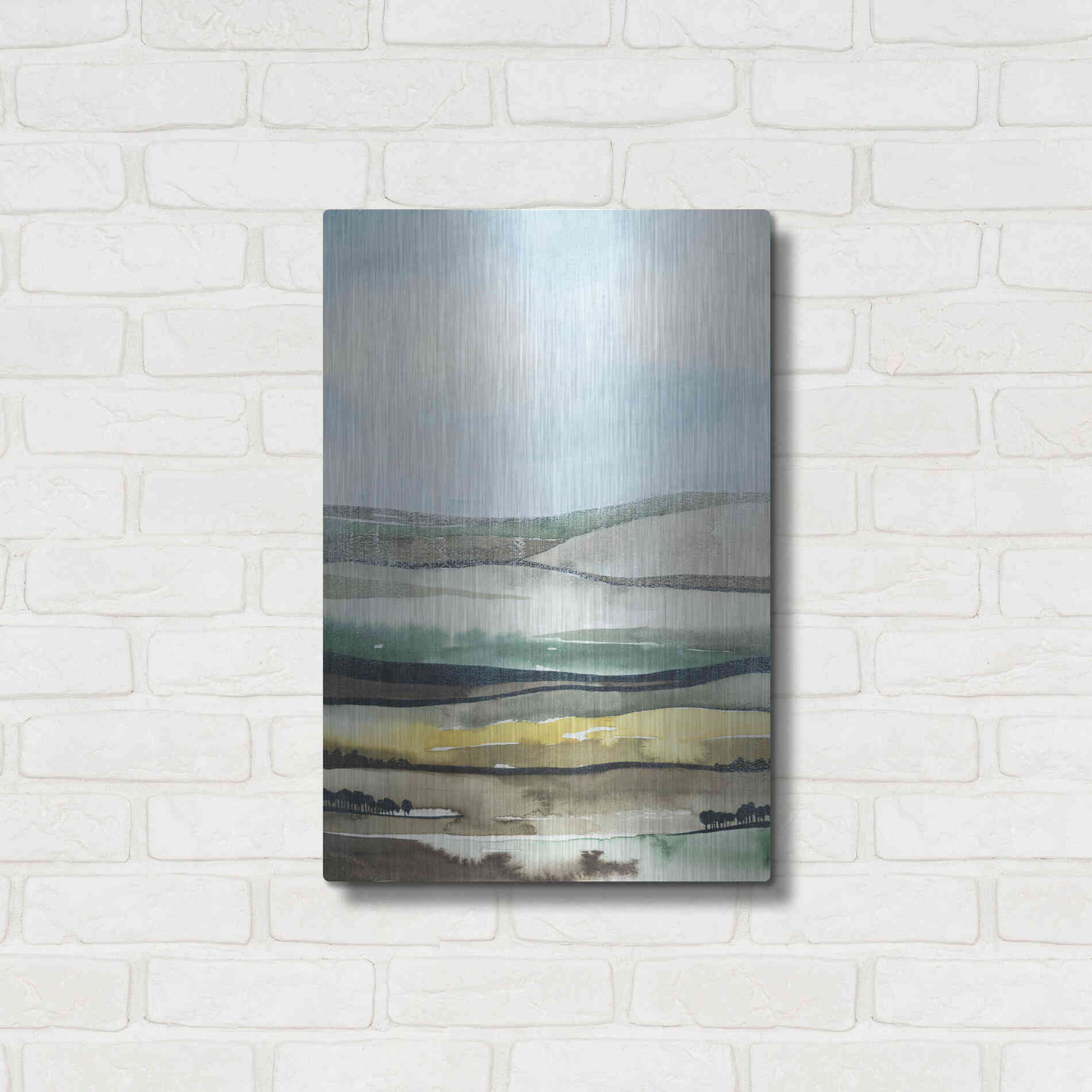 Luxe Metal Art 'Virga II' by Grace Popp, Metal Wall Art,16x24