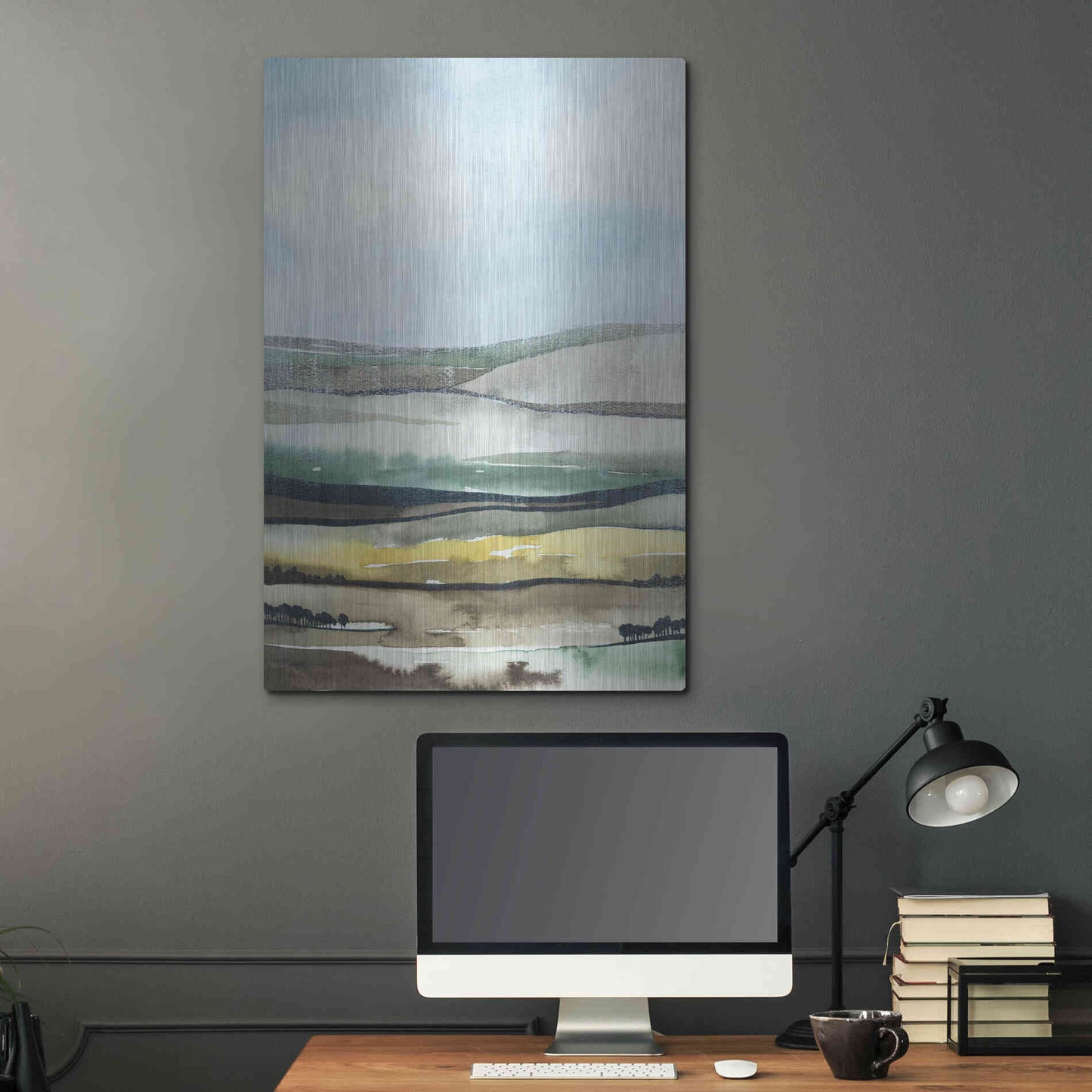 Luxe Metal Art 'Virga II' by Grace Popp, Metal Wall Art,24x36