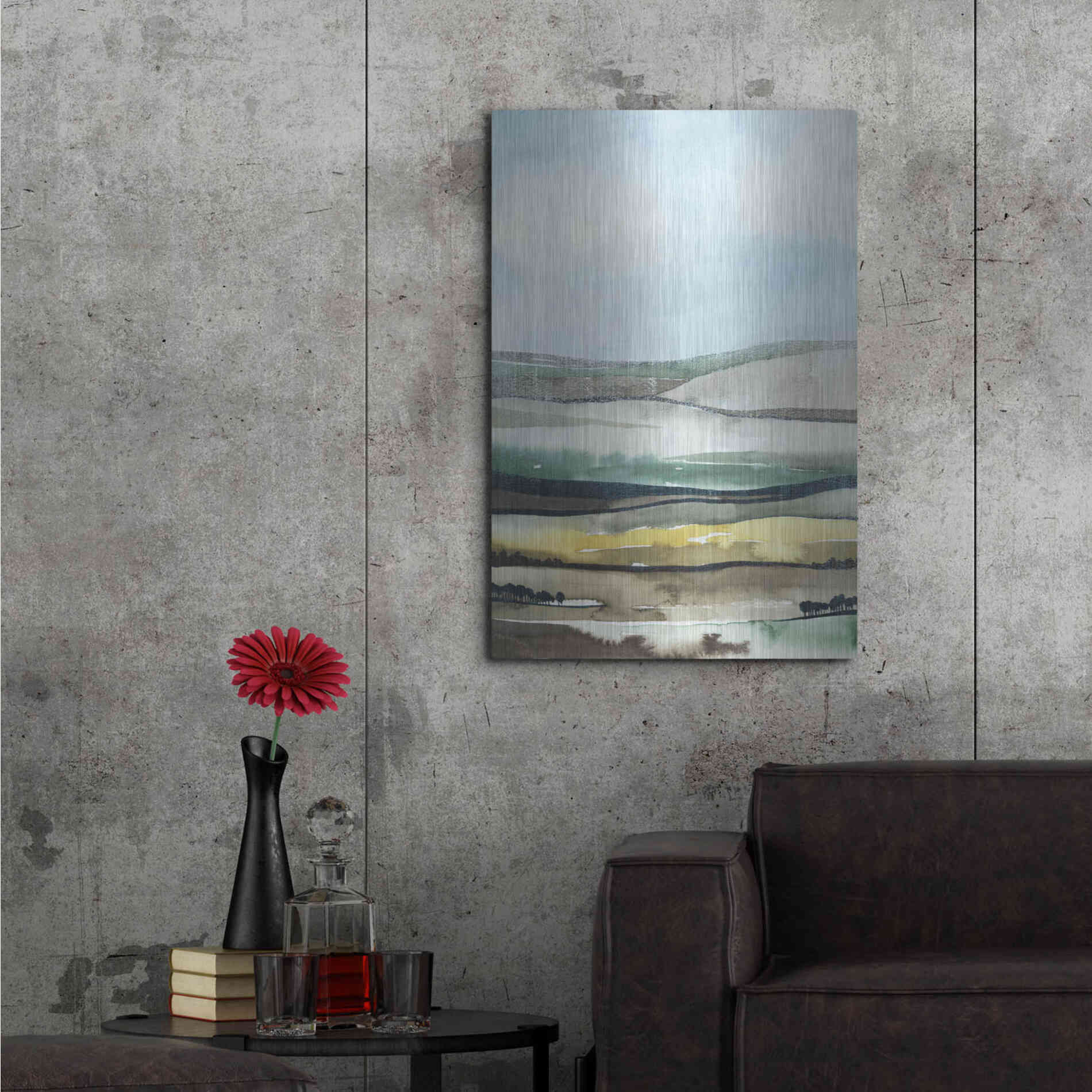 Luxe Metal Art 'Virga II' by Grace Popp, Metal Wall Art,24x36