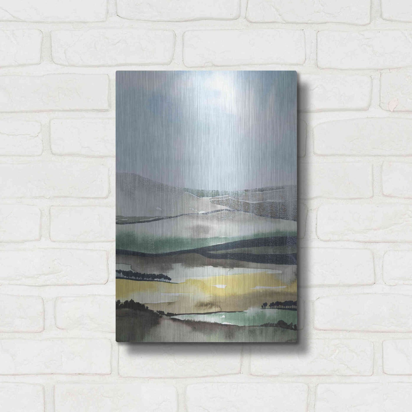 Luxe Metal Art 'Virga I' by Grace Popp, Metal Wall Art,12x16