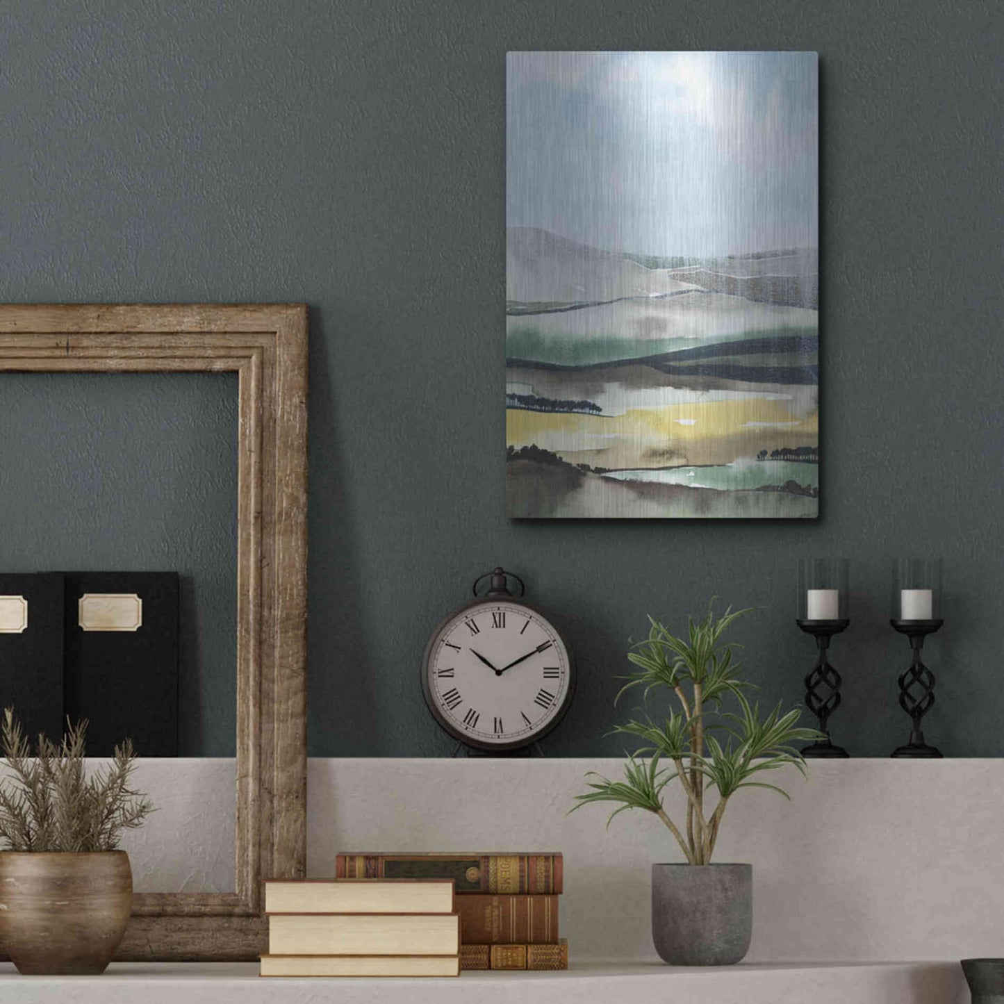 Luxe Metal Art 'Virga I' by Grace Popp, Metal Wall Art,12x16