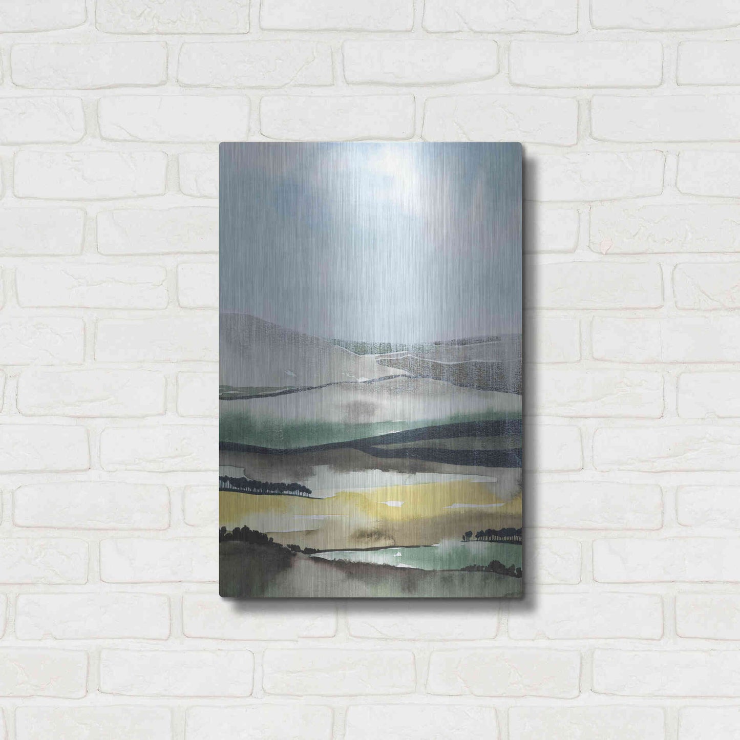 Luxe Metal Art 'Virga I' by Grace Popp, Metal Wall Art,16x24