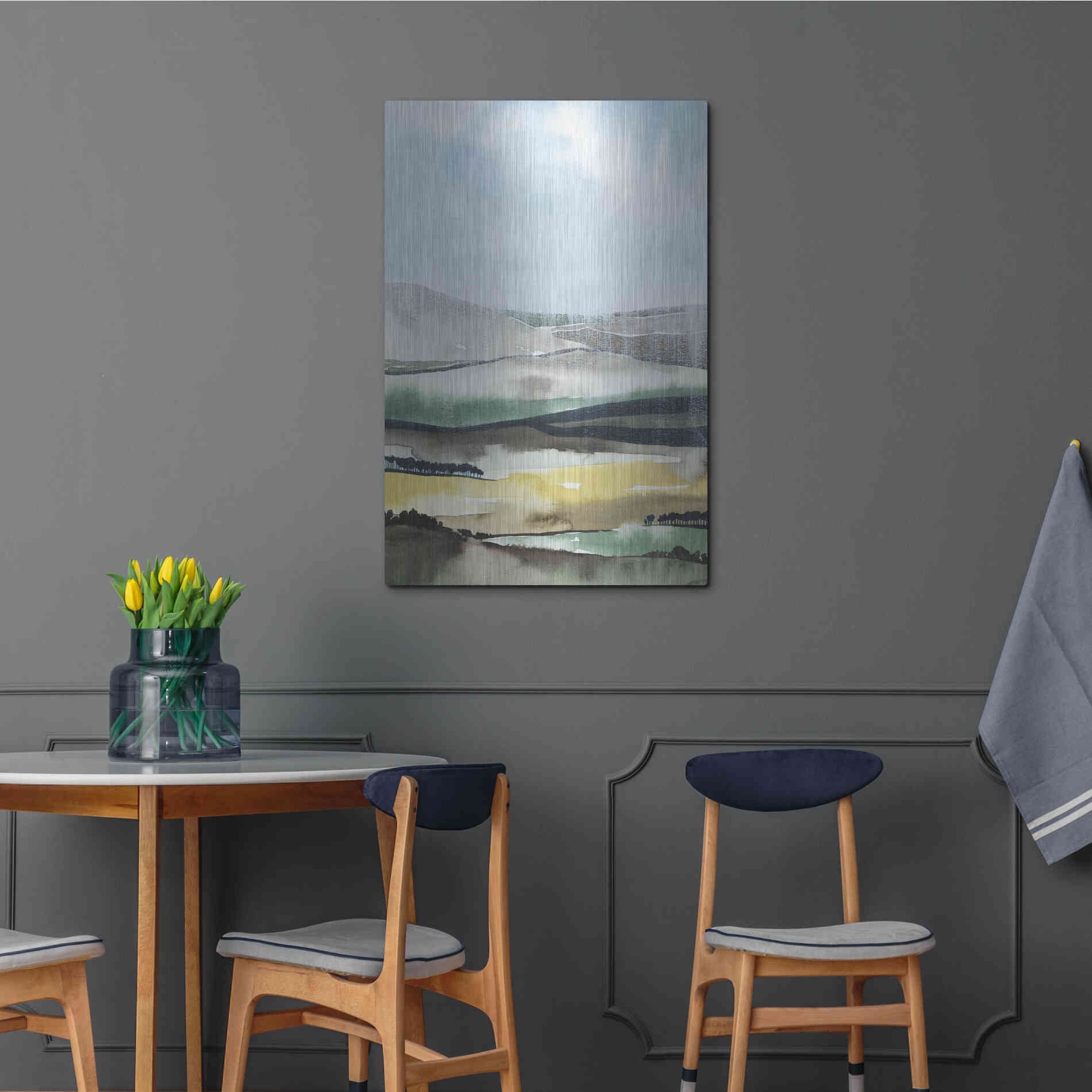 Luxe Metal Art 'Virga I' by Grace Popp, Metal Wall Art,24x36