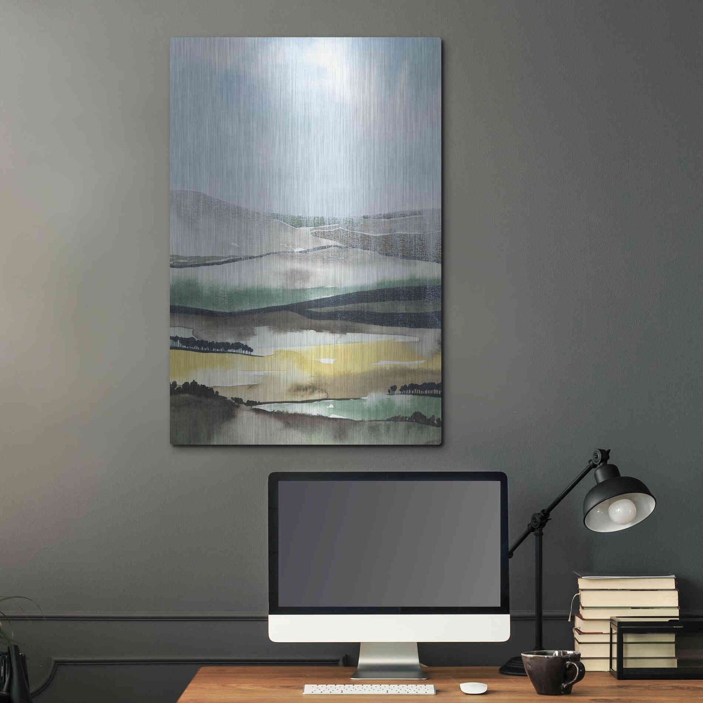 Luxe Metal Art 'Virga I' by Grace Popp, Metal Wall Art,24x36