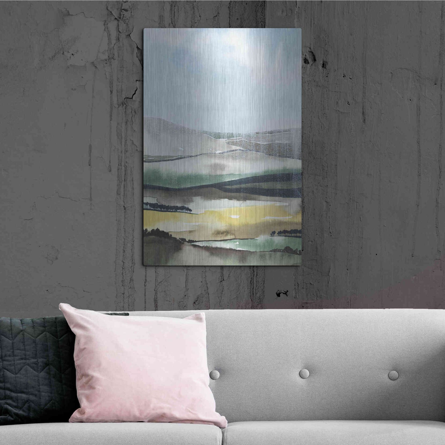 Luxe Metal Art 'Virga I' by Grace Popp, Metal Wall Art,24x36