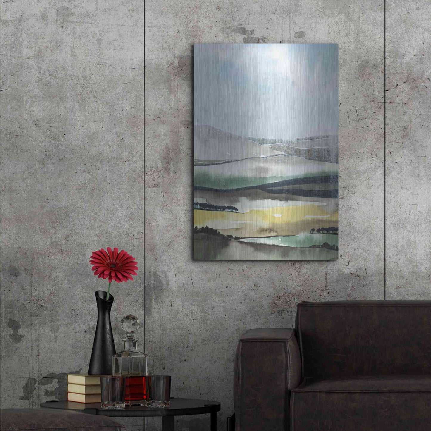 Luxe Metal Art 'Virga I' by Grace Popp, Metal Wall Art,24x36