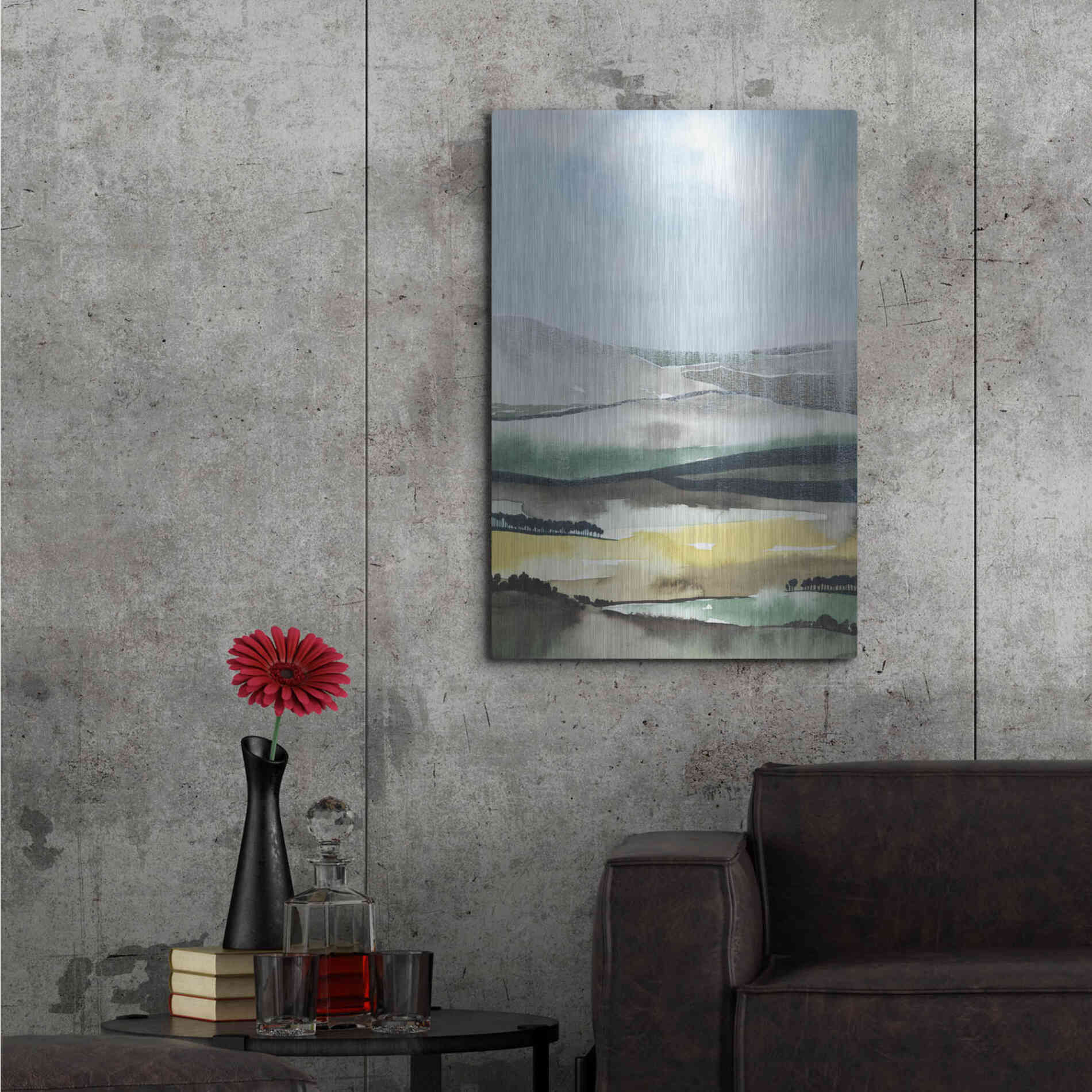 Luxe Metal Art 'Virga I' by Grace Popp, Metal Wall Art,24x36