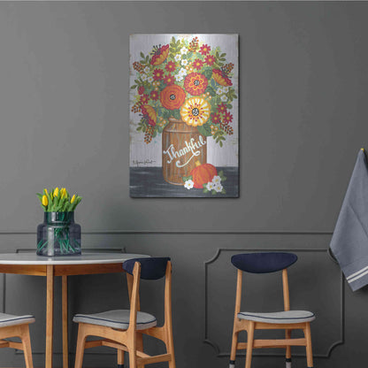 Luxe Metal Art 'Thankful Bouquet' by Annie LaPoint, Metal Wall Art,24x36