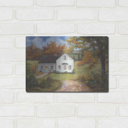 Luxe Metal Art 'Fall In The Country' by Pam Britton, Metal Wall Art,16x12