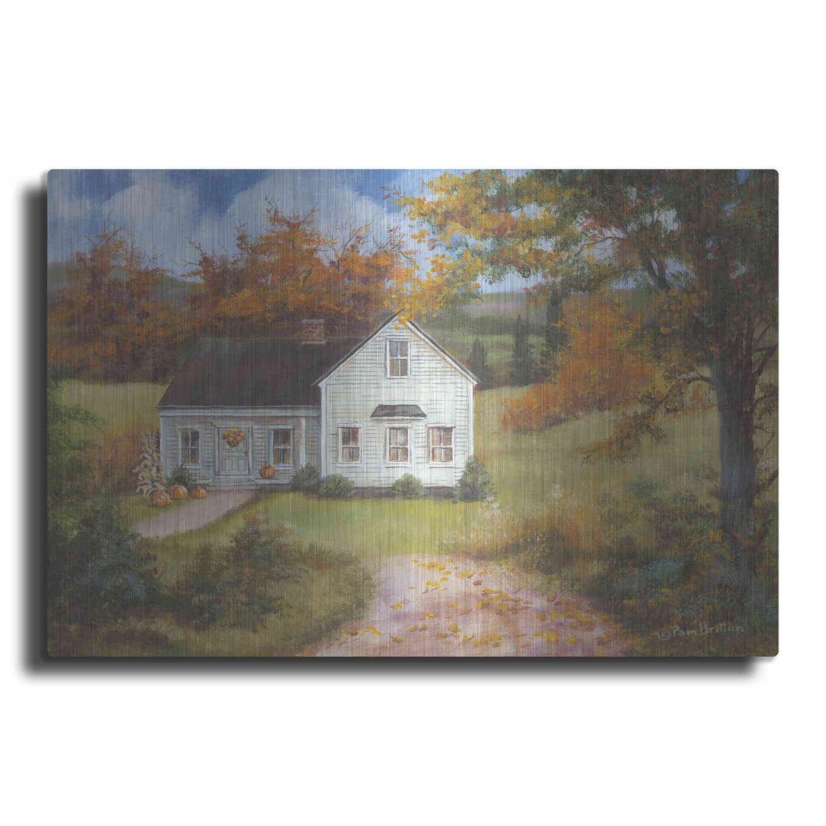 Luxe Metal Art 'Fall In The Country' by Pam Britton, Metal Wall Art