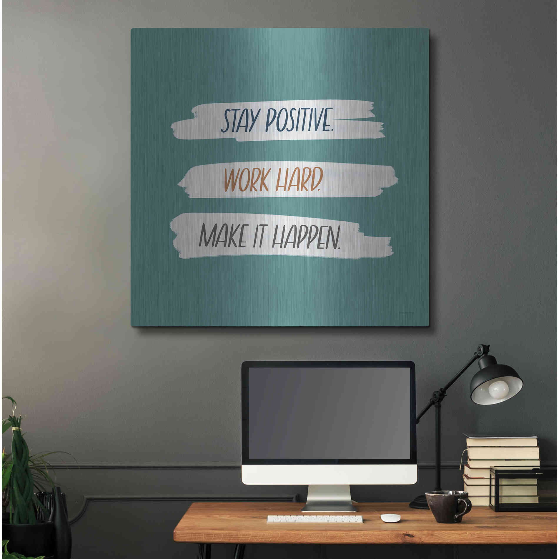 Luxe Metal Art 'Make It Happen' by Lady Louise Designs, Metal Wall Art,36x36