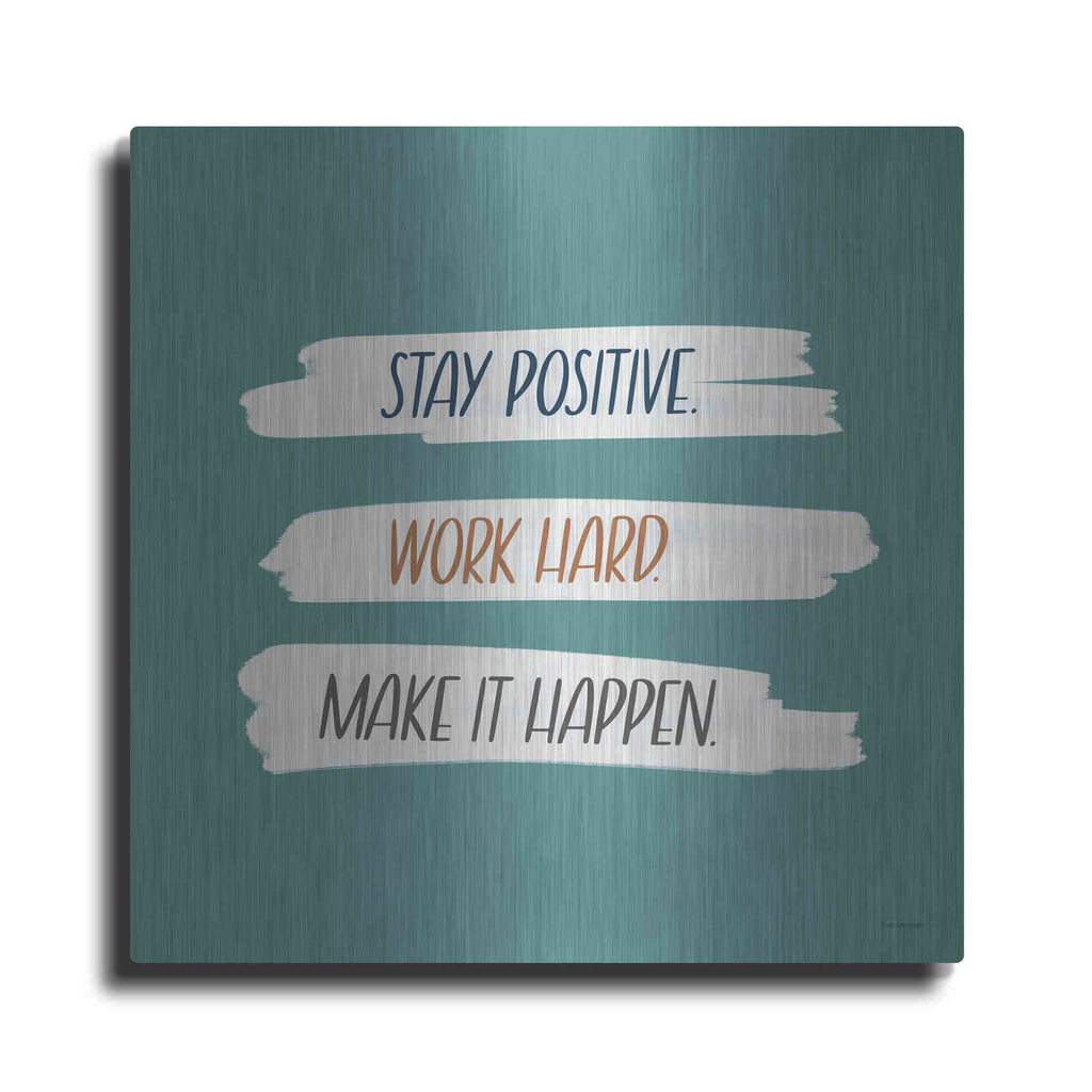 Luxe Metal Art 'Make It Happen' by Lady Louise Designs, Metal Wall Art