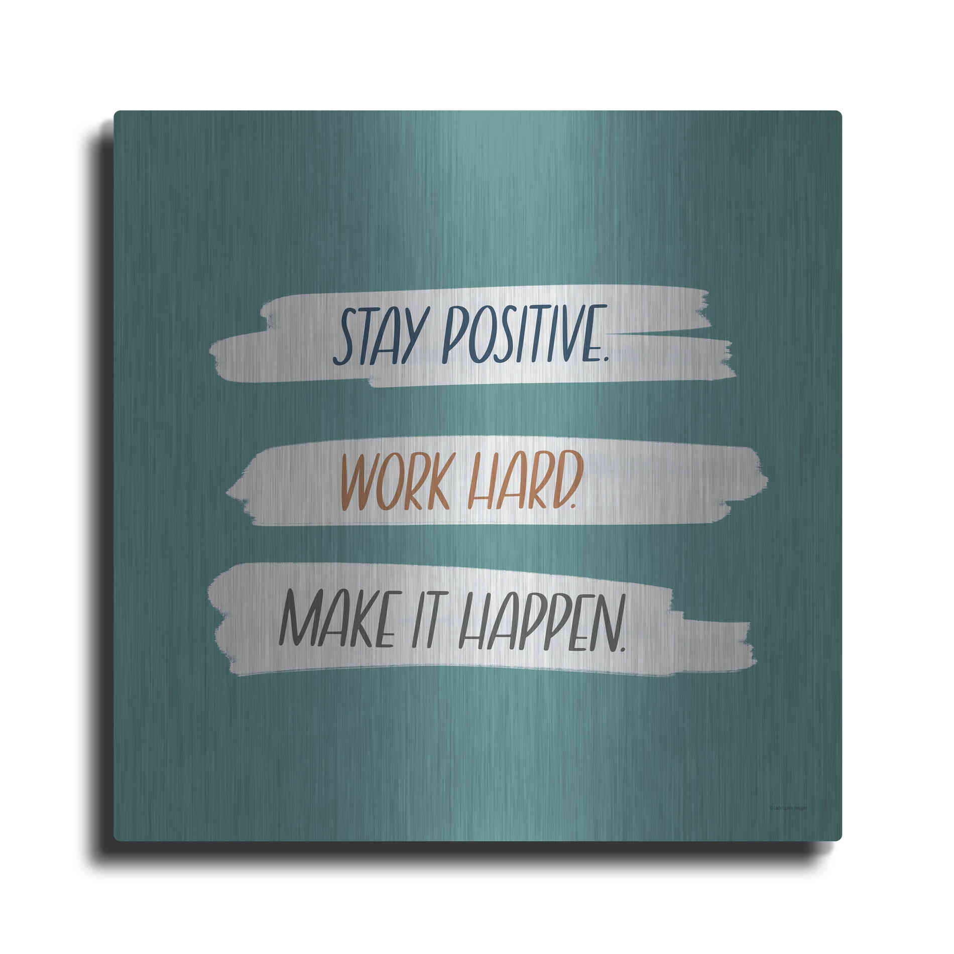 Luxe Metal Art 'Make It Happen' by Lady Louise Designs, Metal Wall Art