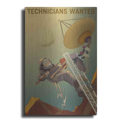 Luxe Metal Art 'Mars Explorer Series: Technicians Wanted' Metal Wall Art