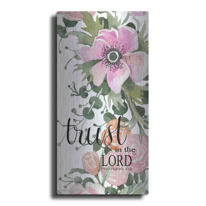 Luxe Metal Art 'Trust In The Lord' by Cindy Jacobs, Metal Wall Art