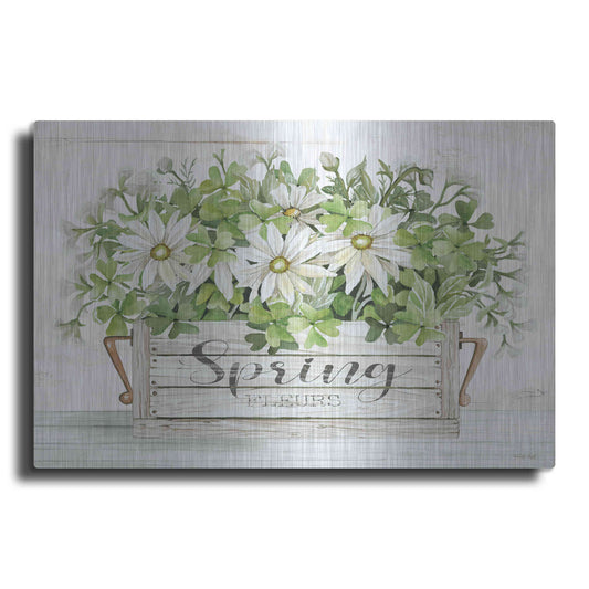 Luxe Metal Art 'Spring Flowers' by Cindy Jacobs, Metal Wall Art