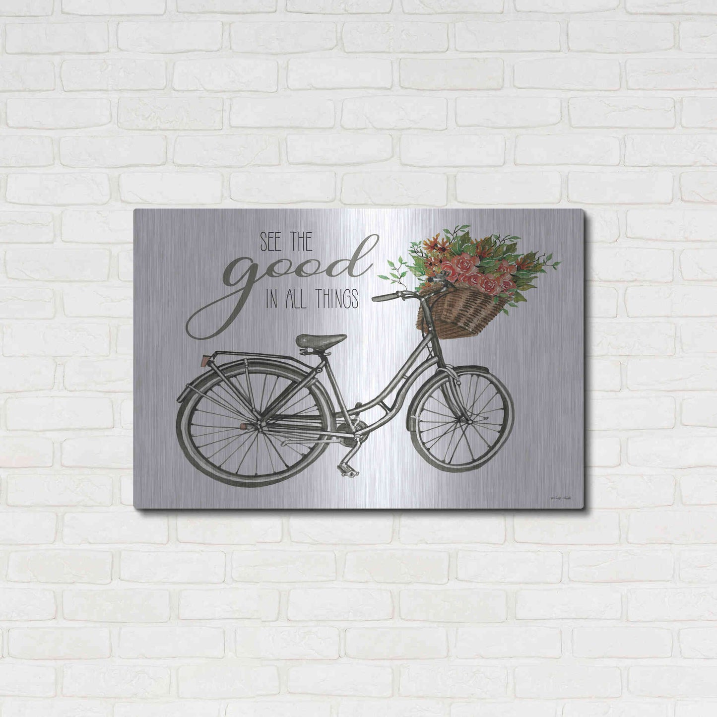 Luxe Metal Art 'See The Good In All Things' by Cindy Jacobs, Metal Wall Art,36x24