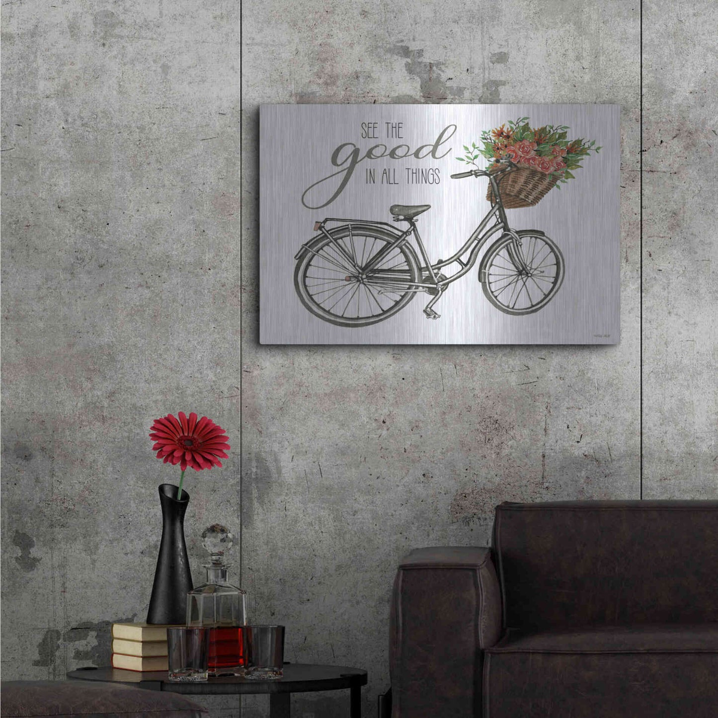 Luxe Metal Art 'See The Good In All Things' by Cindy Jacobs, Metal Wall Art,36x24