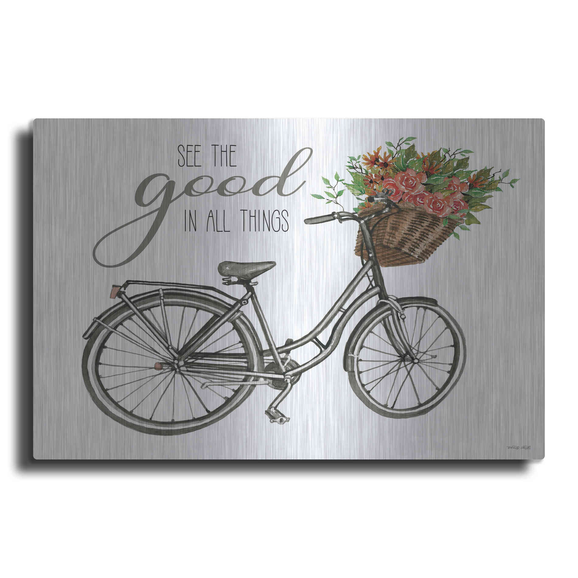 Luxe Metal Art 'See The Good In All Things' by Cindy Jacobs, Metal Wall Art