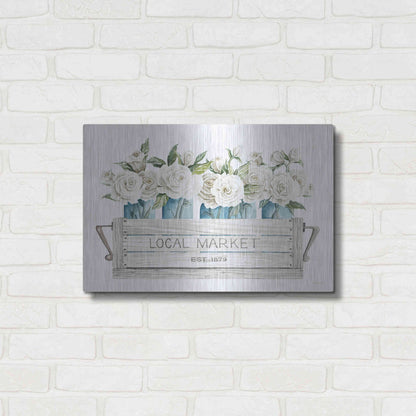 Luxe Metal Art 'Local Market Flowers' by Cindy Jacobs, Metal Wall Art,24x16