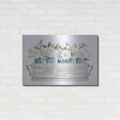 Luxe Metal Art 'Local Market Flowers' by Cindy Jacobs, Metal Wall Art,36x24