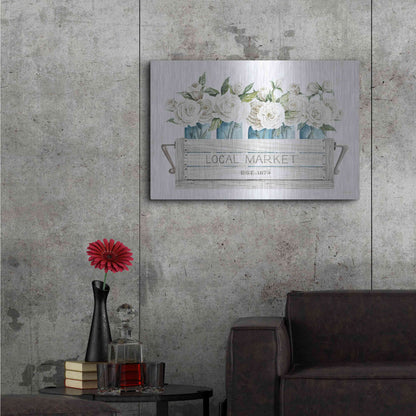 Luxe Metal Art 'Local Market Flowers' by Cindy Jacobs, Metal Wall Art,36x24