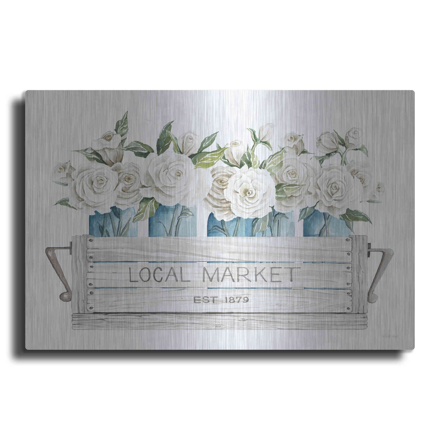 Luxe Metal Art 'Local Market Flowers' by Cindy Jacobs, Metal Wall Art