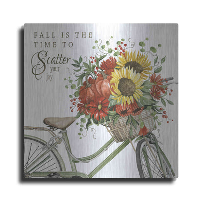 Luxe Metal Art 'Fall Is The Time To Scatter Your Joy' by Cindy Jacobs, Metal Wall Art