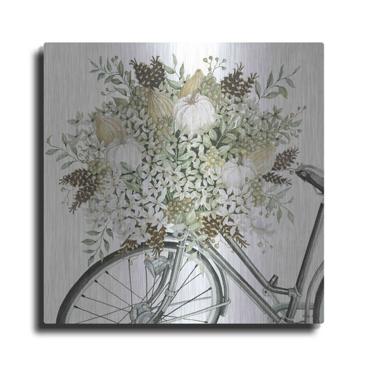 Luxe Metal Art 'Bountiful Basket On A Bike I' by Cindy Jacobs, Metal Wall Art