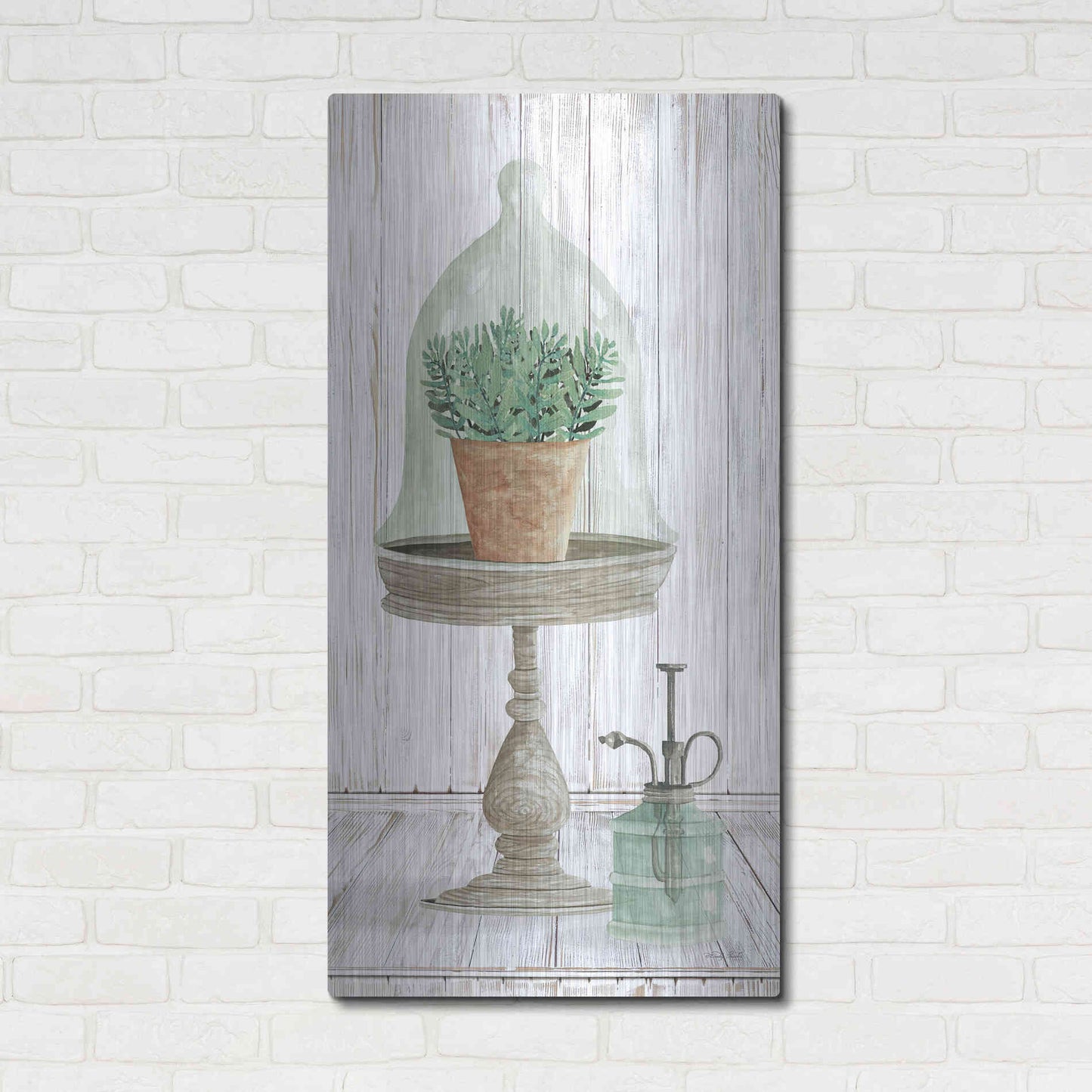 Luxe Metal Art 'Farmhouse Plant Stand' by Cindy Jacobs, Metal Wall Art,24x48