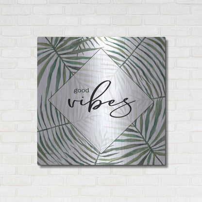 Luxe Metal Art 'Good Vibes' by Cindy Jacobs, Metal Wall Art,36x36