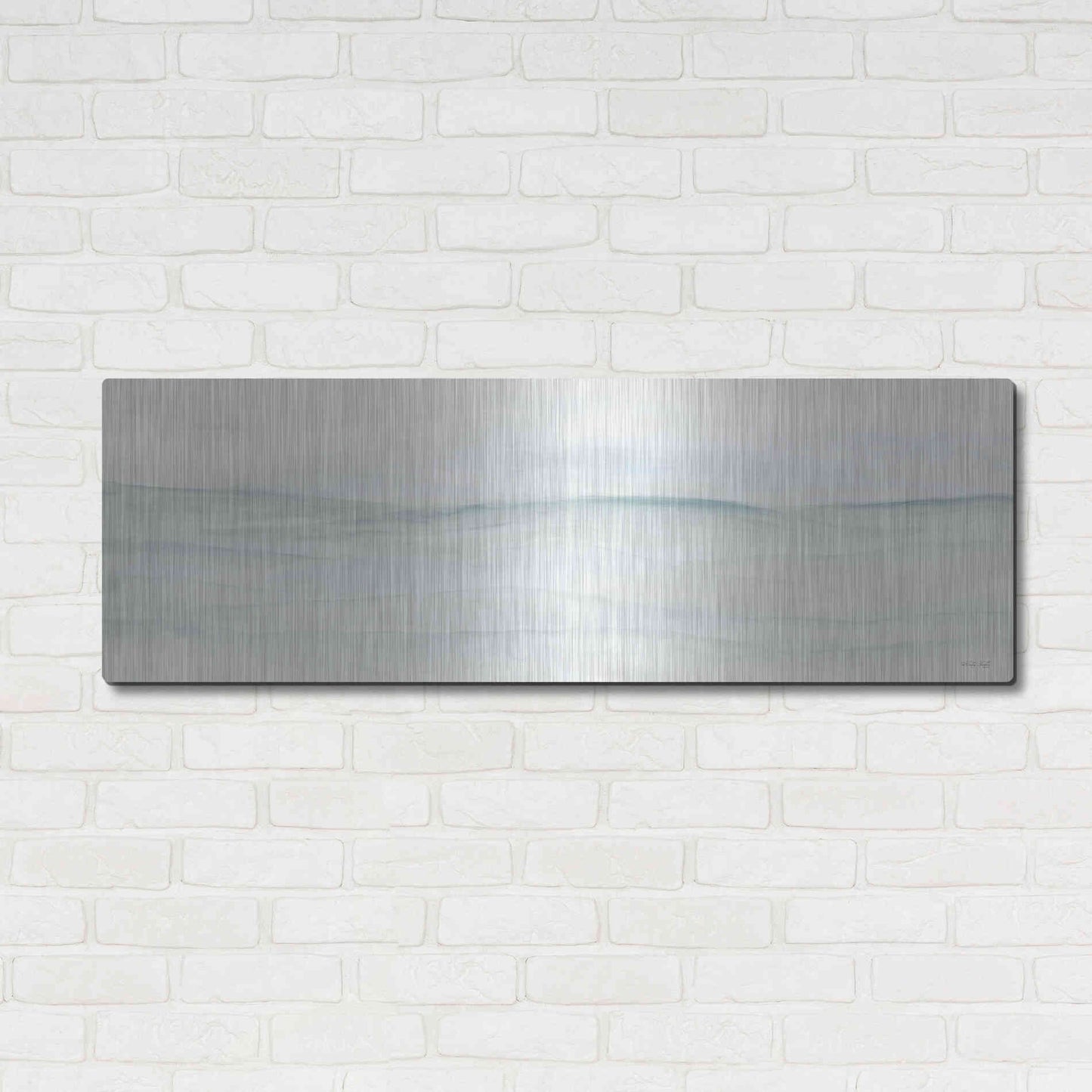 Luxe Metal Art 'Green Pasture' by Cindy Jacobs, Metal Wall Art,48x16