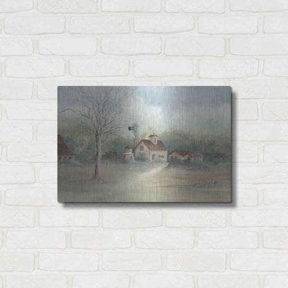 Luxe Metal Art 'Barns In The Distance' by Cindy Jacobs, Metal Wall Art,24x16